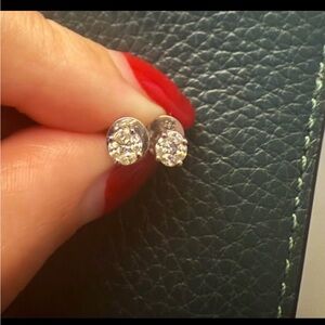 Ring concierge diamond illusion studs